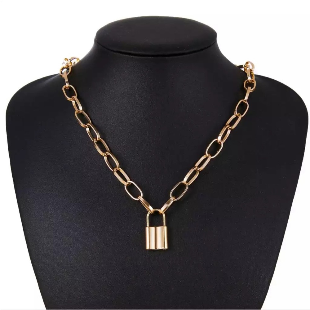 Choker Lock Necklace Layered Necklace - Picture 3 of 9